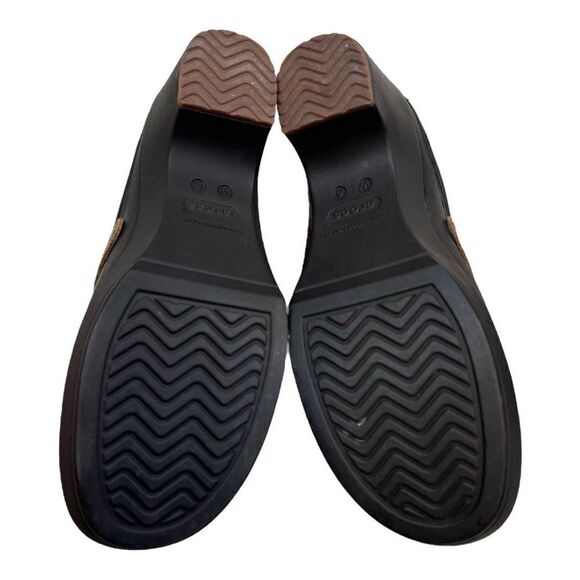 Crocs Women's Sarah Clog Mules Slip-On Buckle Dual Comfort Shoes Brown Size 6 - Picture 9 of 10